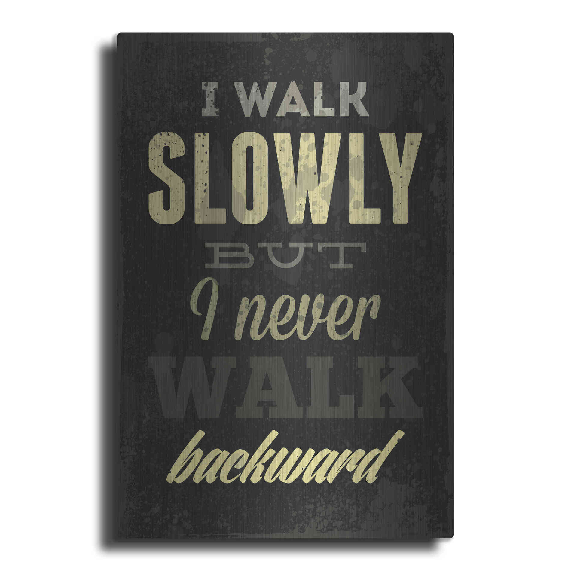 Luxe Metal Art 'I Walk Slowly' by GraphINC, Metal Wall Art