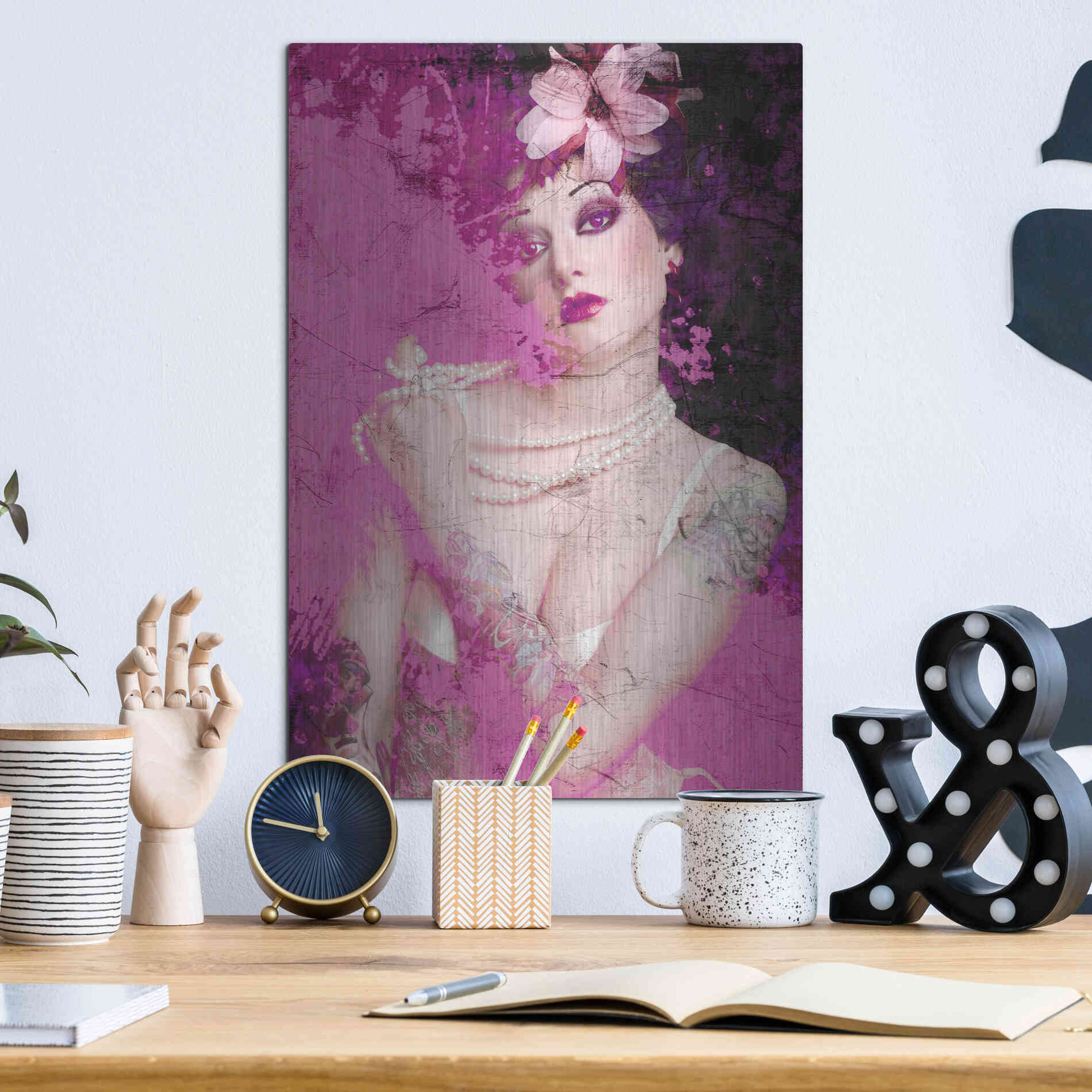 Luxe Metal Art 'I’m Pink' by GraphINC, Metal Wall Art,12x16