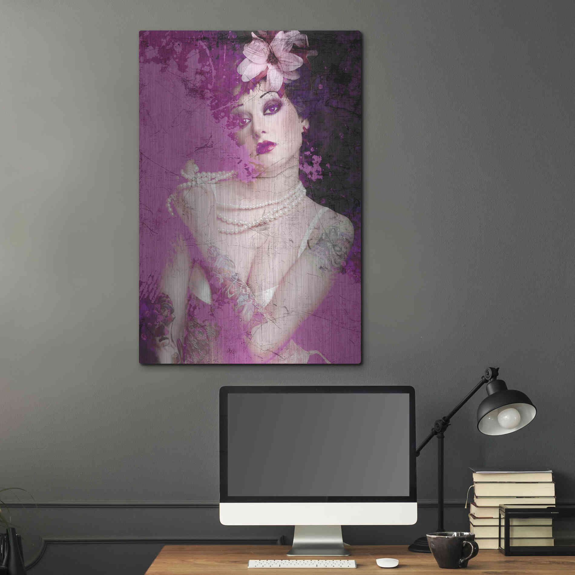 Luxe Metal Art 'I’m Pink' by GraphINC, Metal Wall Art,24x36