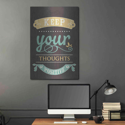 Luxe Metal Art 'Keep Your Thoughts' by GraphINC, Metal Wall Art,24x36