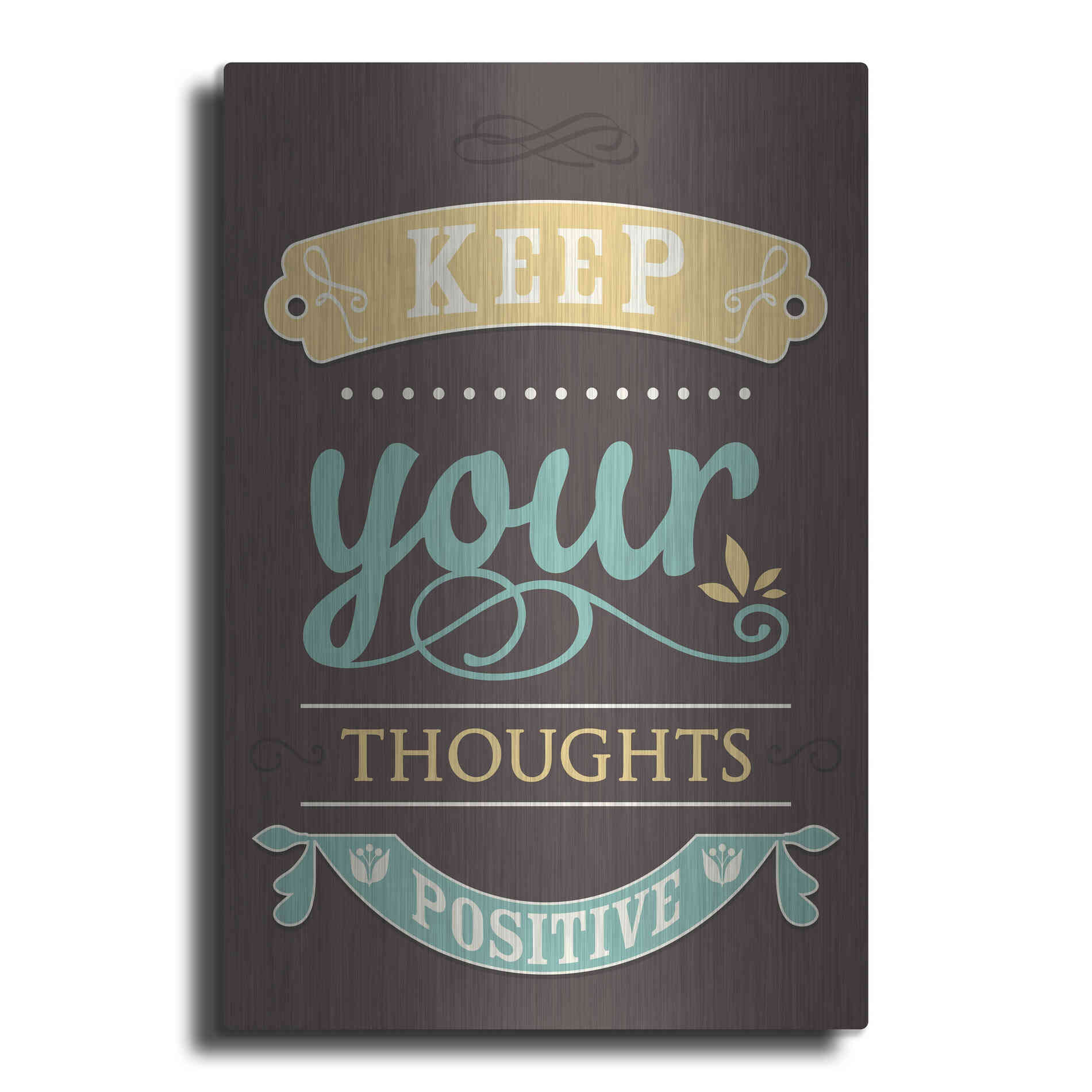 Luxe Metal Art 'Keep Your Thoughts' by GraphINC, Metal Wall Art