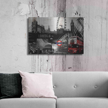 Luxe Metal Art 'London' by GraphINC, Metal Wall Art,36x24