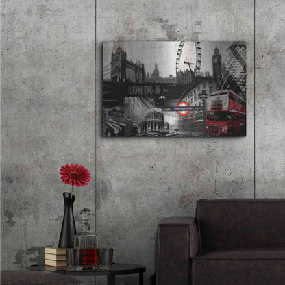 Luxe Metal Art 'London' by GraphINC, Metal Wall Art,36x24