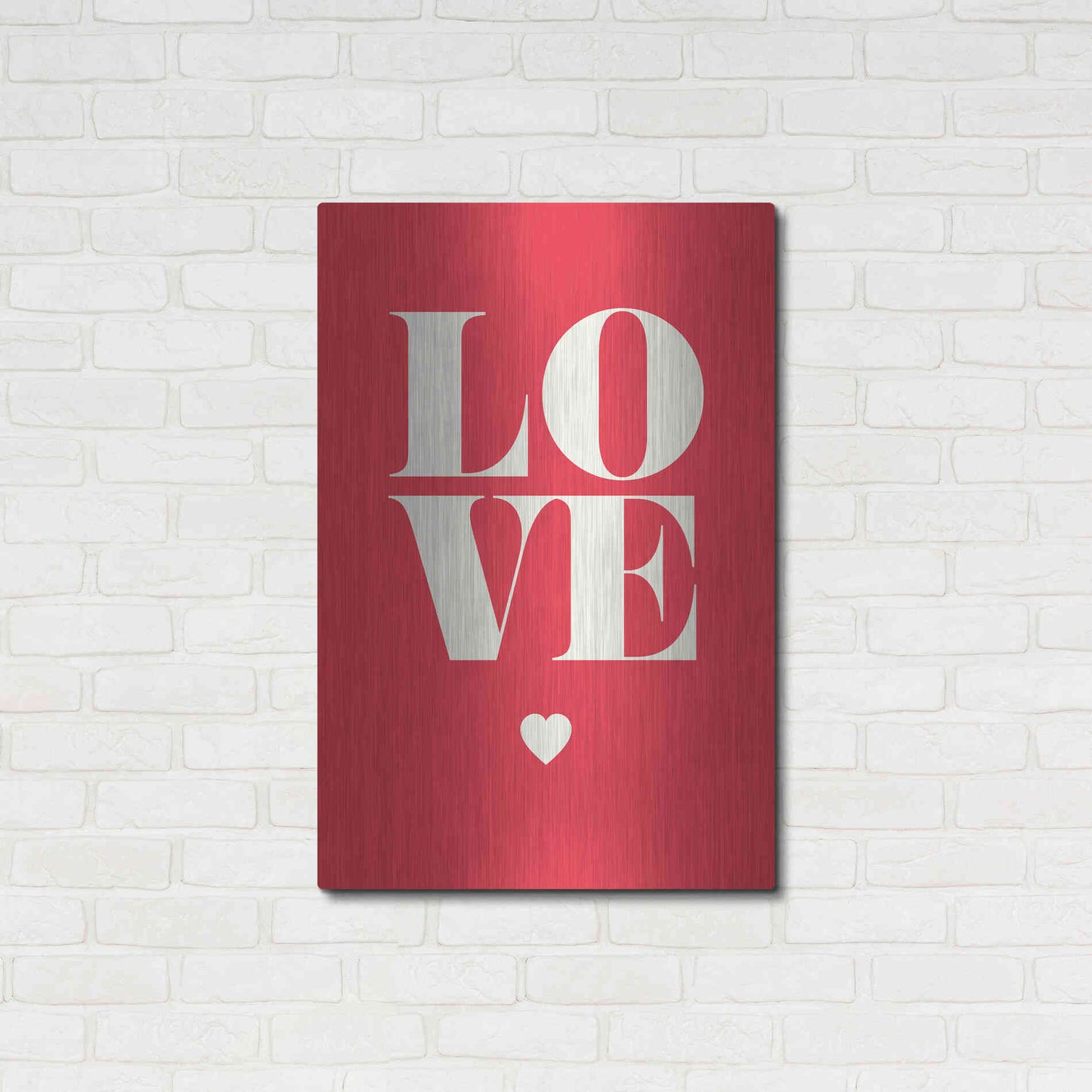 Luxe Metal Art 'Love' by GraphINC, Metal Wall Art,24x36