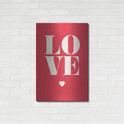 Luxe Metal Art 'Love' by GraphINC, Metal Wall Art,24x36