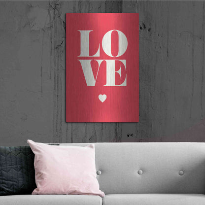 Luxe Metal Art 'Love' by GraphINC, Metal Wall Art,24x36