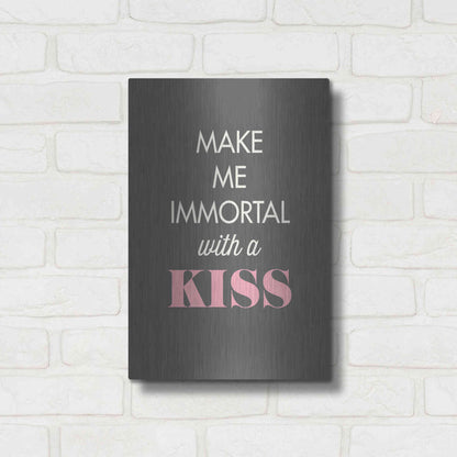 Luxe Metal Art 'Make Me Immortal' by GraphINC, Metal Wall Art,12x16