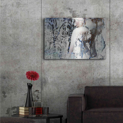 Luxe Metal Art 'Mystery Girl' by GraphINC, Metal Wall Art,36x24