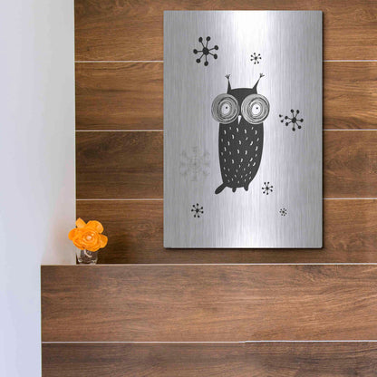 Luxe Metal Art 'Owl I' by GraphINC, Metal Wall Art,12x16