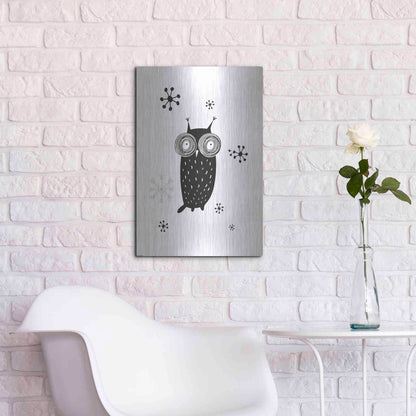 Luxe Metal Art 'Owl I' by GraphINC, Metal Wall Art,16x24