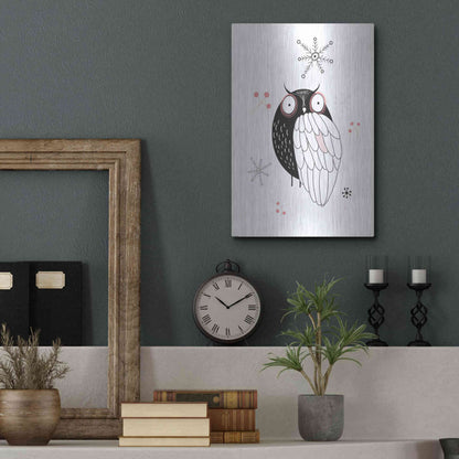 Luxe Metal Art 'Owl II' by GraphINC, Metal Wall Art,12x16