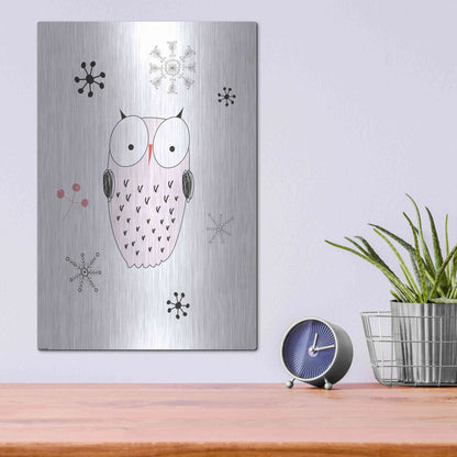 Luxe Metal Art 'Owl III' by GraphINC, Metal Wall Art,12x16