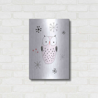 Luxe Metal Art 'Owl III' by GraphINC, Metal Wall Art,16x24