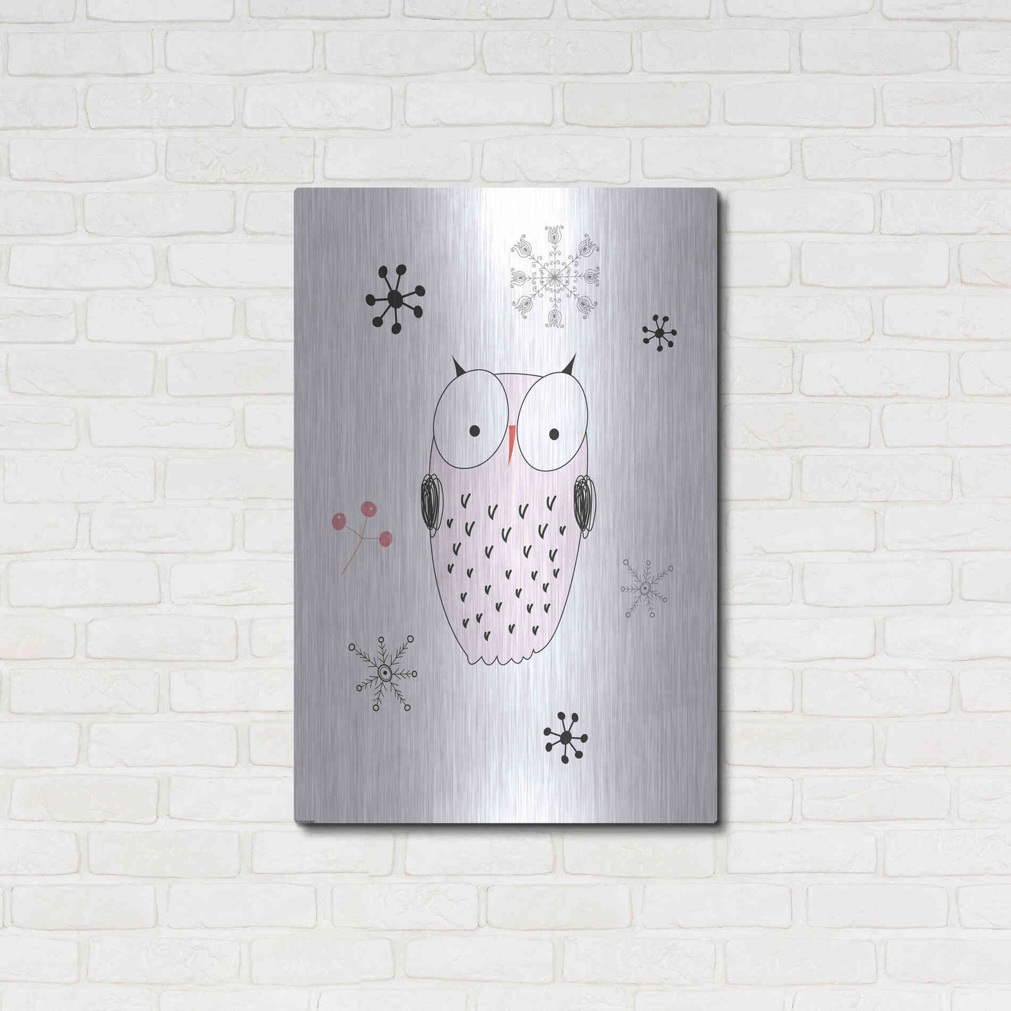 Luxe Metal Art 'Owl III' by GraphINC, Metal Wall Art,24x36