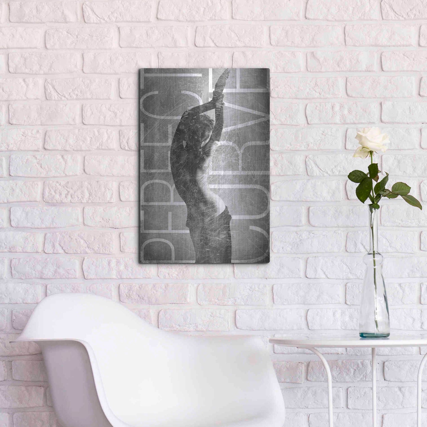 Luxe Metal Art 'Perfect Curve' by GraphINC, Metal Wall Art,16x24