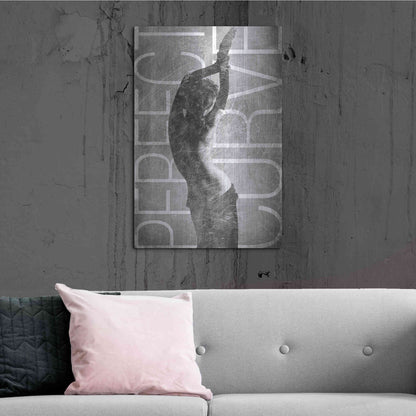 Luxe Metal Art 'Perfect Curve' by GraphINC, Metal Wall Art,24x36