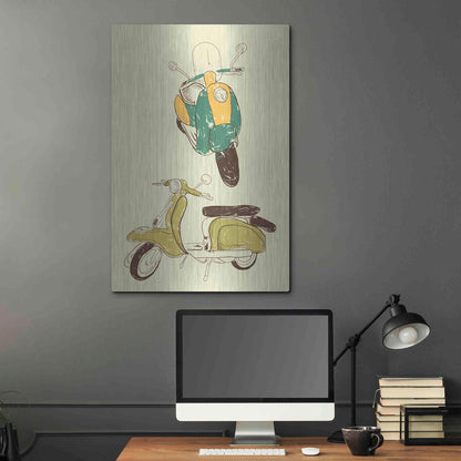 Luxe Metal Art 'Scooter III' by GraphINC, Metal Wall Art,24x36