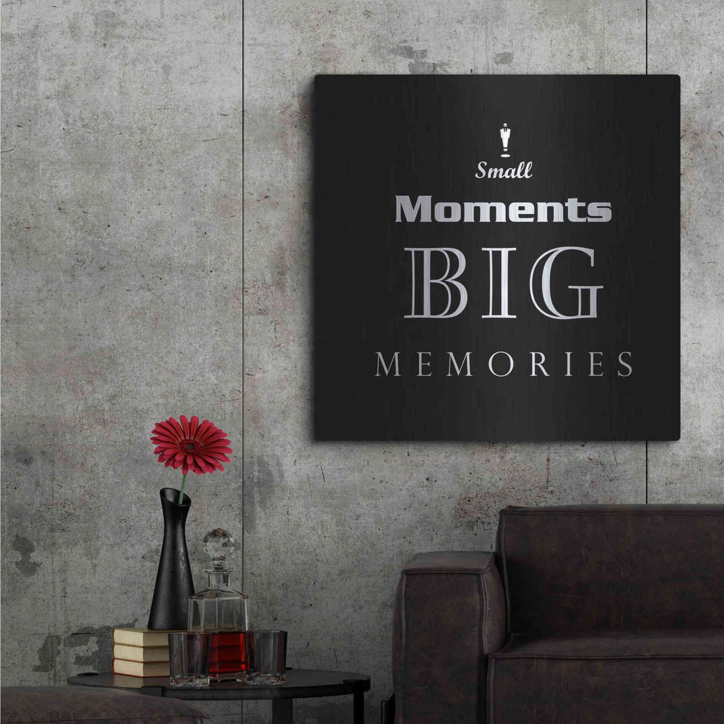 Luxe Metal Art 'Small Moments' by GraphINC, Metal Wall Art,36x36