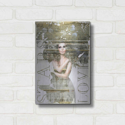 Luxe Metal Art 'Star Lovers' by GraphINC, Metal Wall Art,12x16