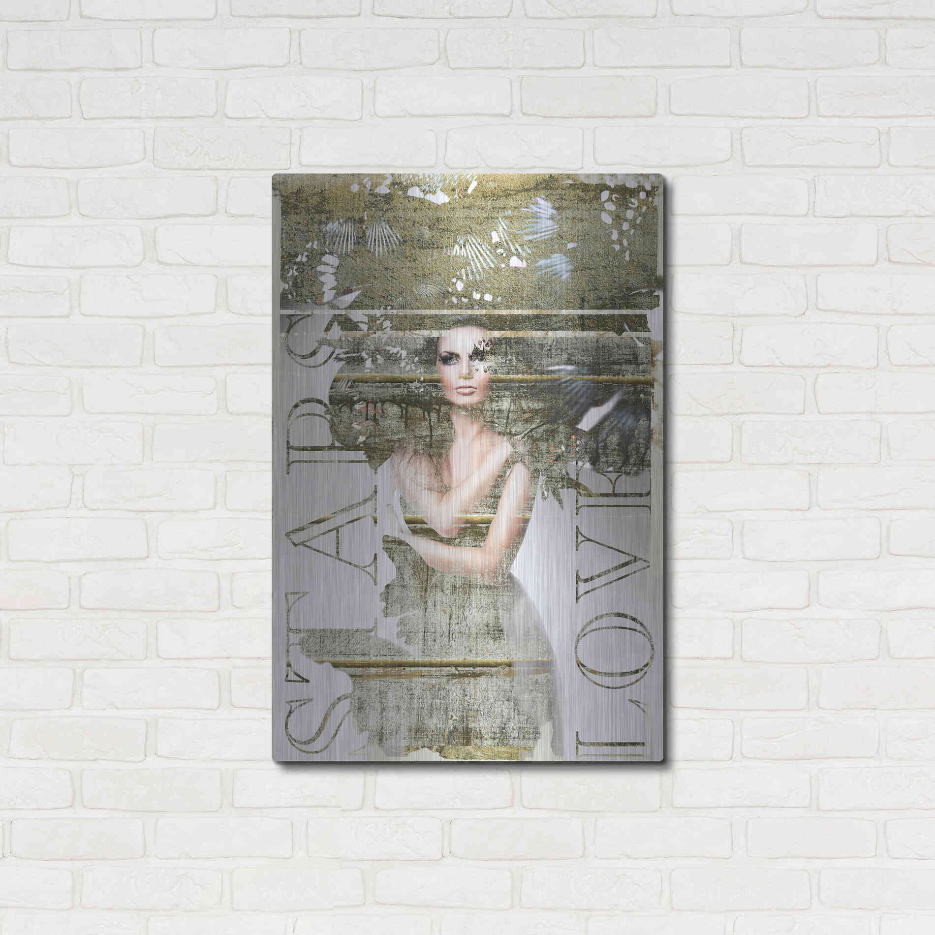 Luxe Metal Art 'Star Lovers' by GraphINC, Metal Wall Art,24x36