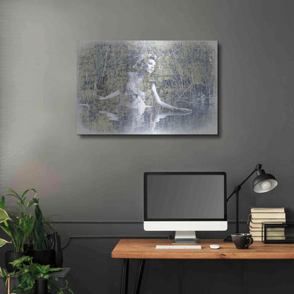 Luxe Metal Art 'Swan Lake' by GraphINC, Metal Wall Art,36x24