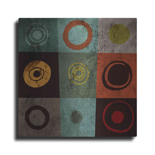 Luxe Metal Art 'Tiles Circles' by GraphINC, Metal Wall Art