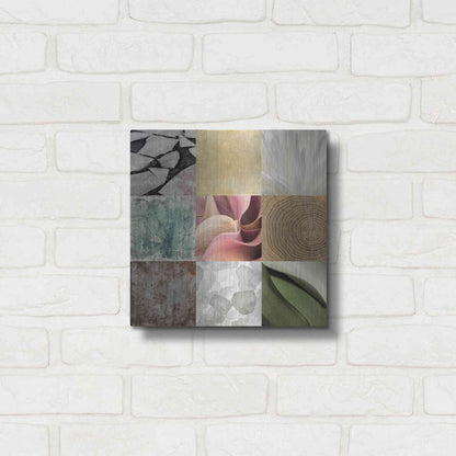 Luxe Metal Art 'Tiles Decor Ice White' by GraphINC, Metal Wall Art,12x12