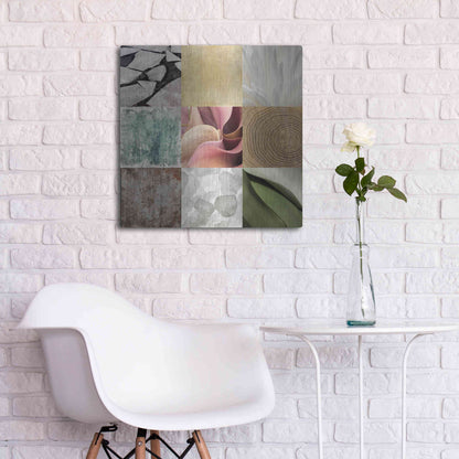 Luxe Metal Art 'Tiles Decor Ice White' by GraphINC, Metal Wall Art,24x24