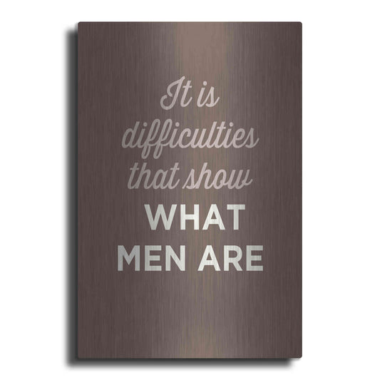 Luxe Metal Art 'What Men Are' by GraphINC, Metal Wall Art