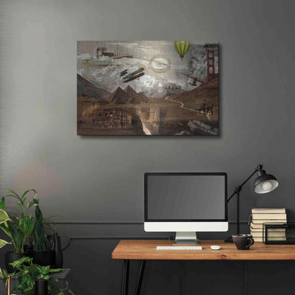 Luxe Metal Art 'World Travel' by GraphINC, Metal Wall Art,36x24