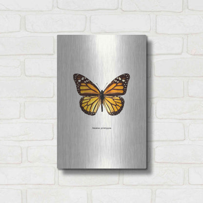 Luxe Metal Art 'Yellow Butterfly' by GraphINC, Metal Wall Art,12x16