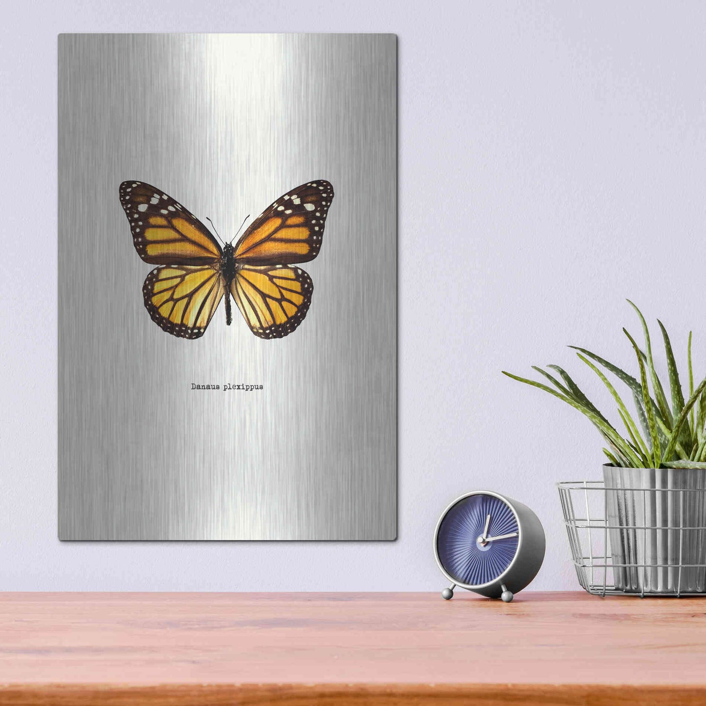 Luxe Metal Art 'Yellow Butterfly' by GraphINC, Metal Wall Art,12x16