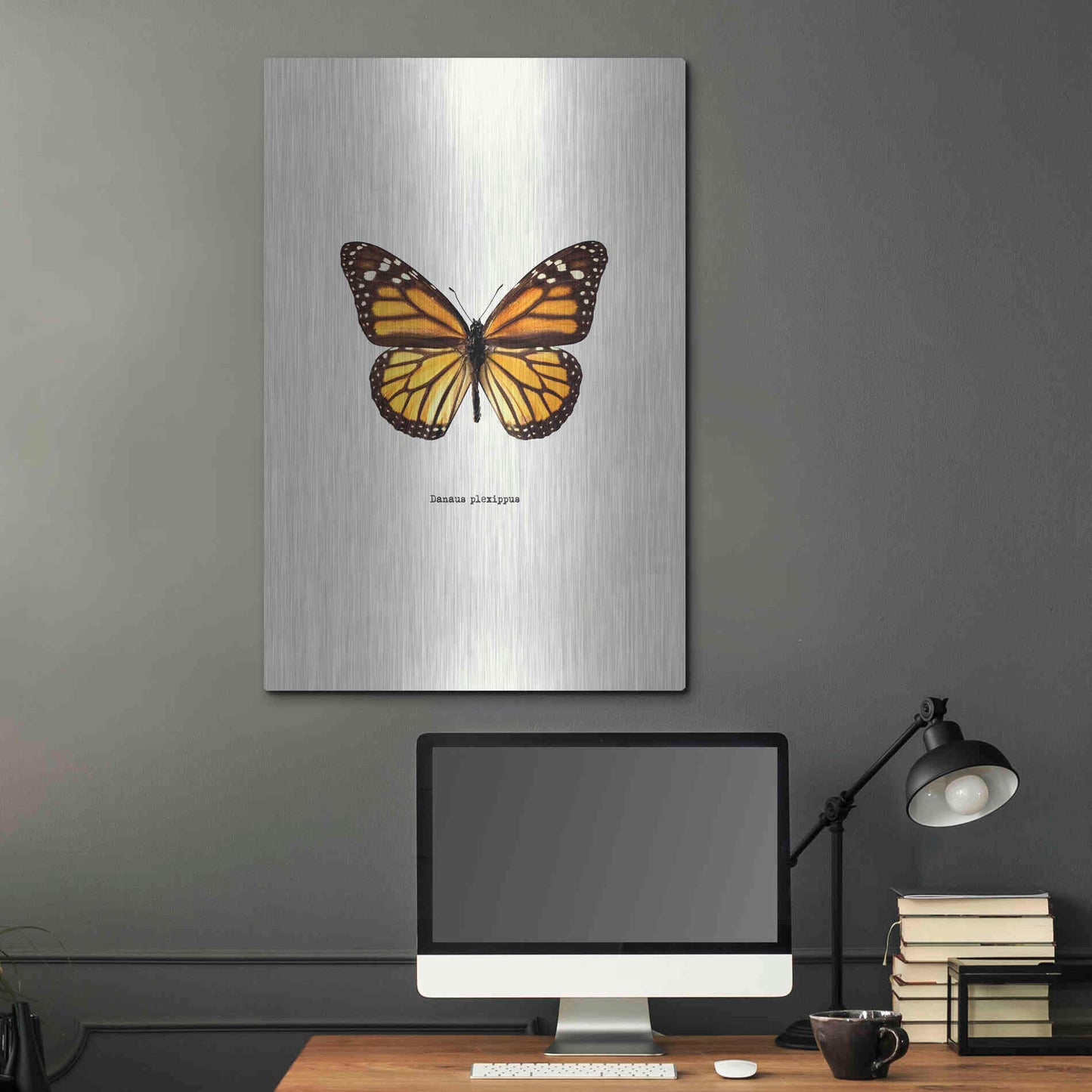 Luxe Metal Art 'Yellow Butterfly' by GraphINC, Metal Wall Art,24x36