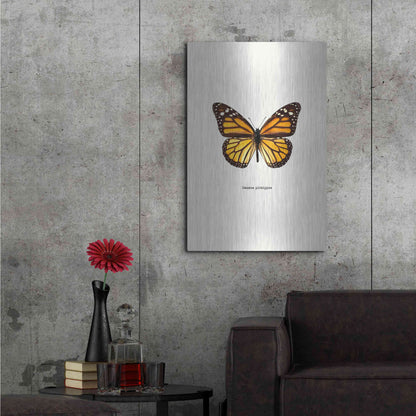 Luxe Metal Art 'Yellow Butterfly' by GraphINC, Metal Wall Art,24x36