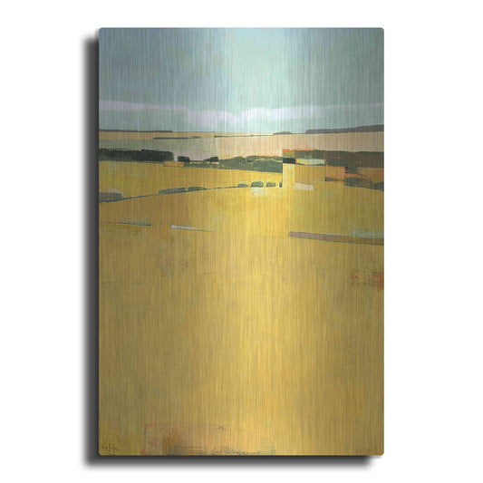 Luxe Metal Art 'Fence Lines and Fields' by Greg Hargreaves, Metal Wall Art