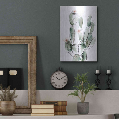 Luxe Metal Art 'Prickly Pear' by Green Lili, Metal Wall Art,12x16