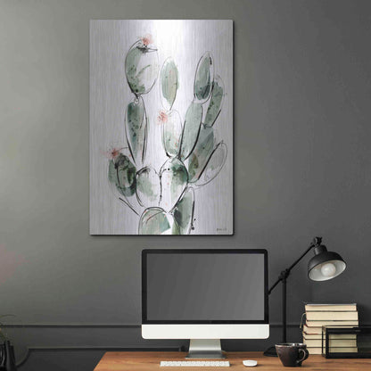 Luxe Metal Art 'Prickly Pear' by Green Lili, Metal Wall Art,24x36