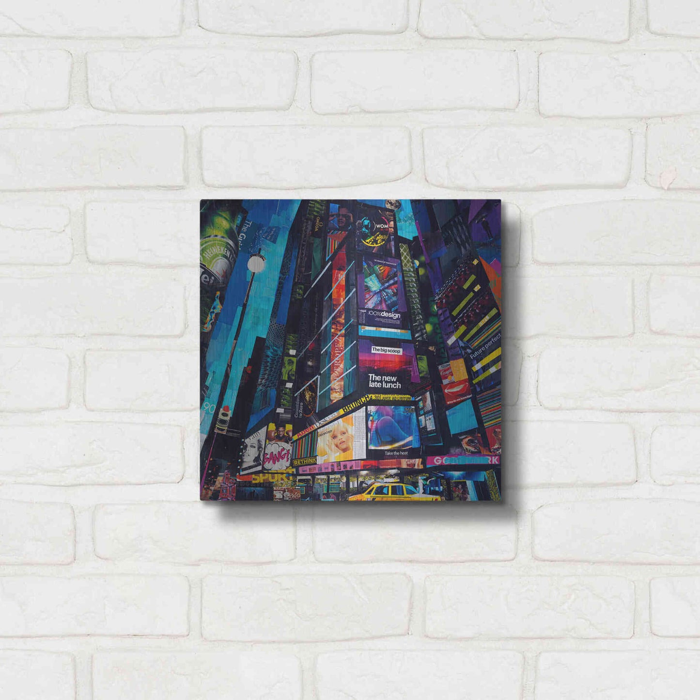 Luxe Metal Art 'City Night' by Grey, Metal Wall Art,12x12