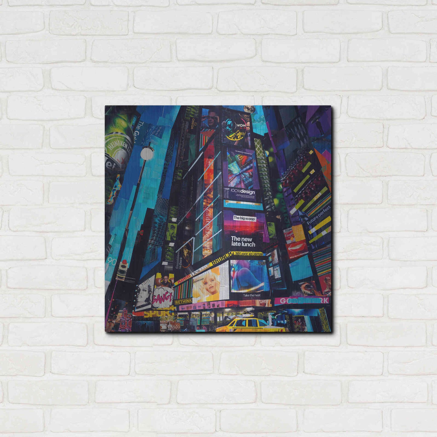 Luxe Metal Art 'City Night' by Grey, Metal Wall Art,24x24