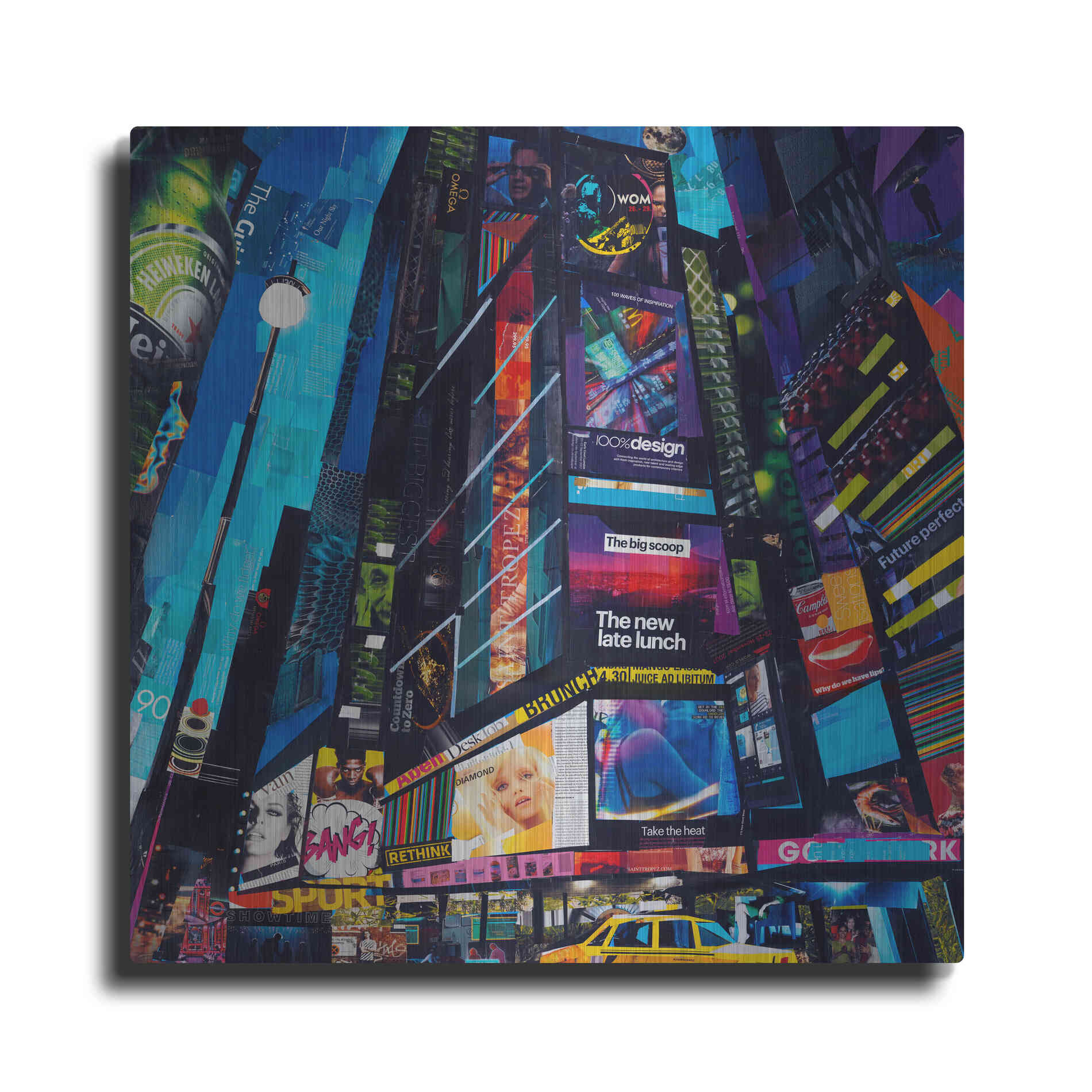 Luxe Metal Art 'City Night' by Grey, Metal Wall Art