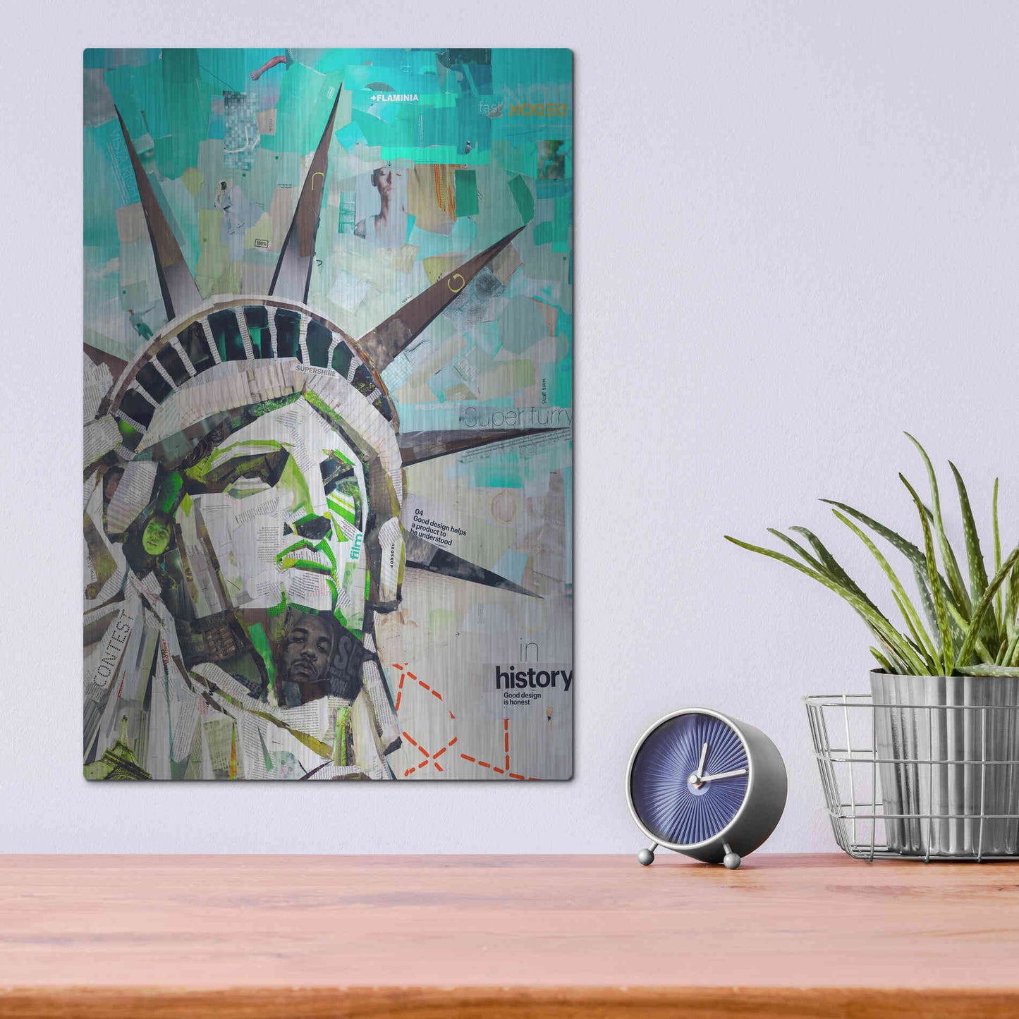 Luxe Metal Art 'Freedom' by Grey, Metal Wall Art,12x16