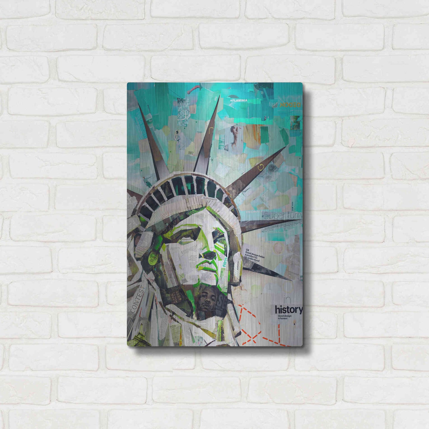 Luxe Metal Art 'Freedom' by Grey, Metal Wall Art,16x24