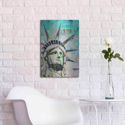 Luxe Metal Art 'Freedom' by Grey, Metal Wall Art,16x24