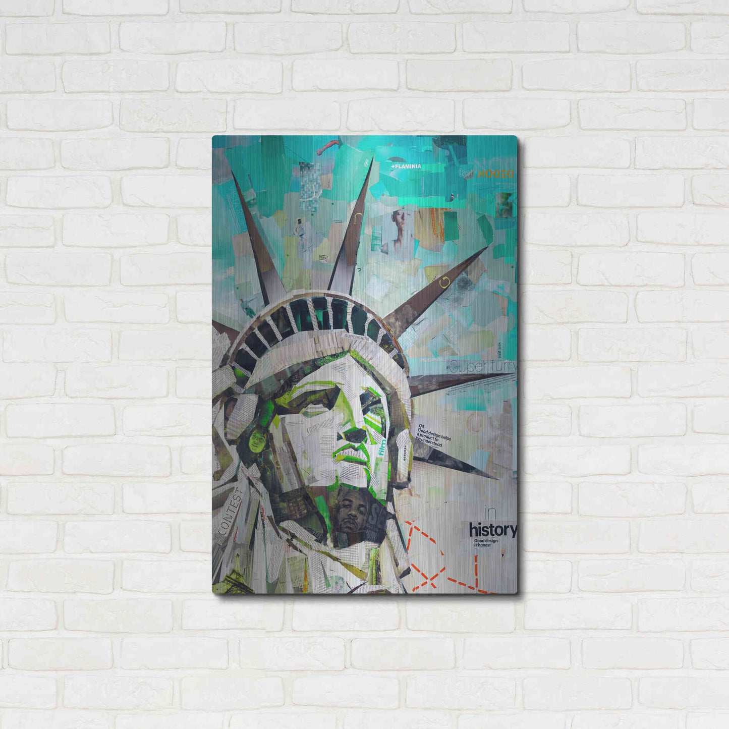 Luxe Metal Art 'Freedom' by Grey, Metal Wall Art,24x36