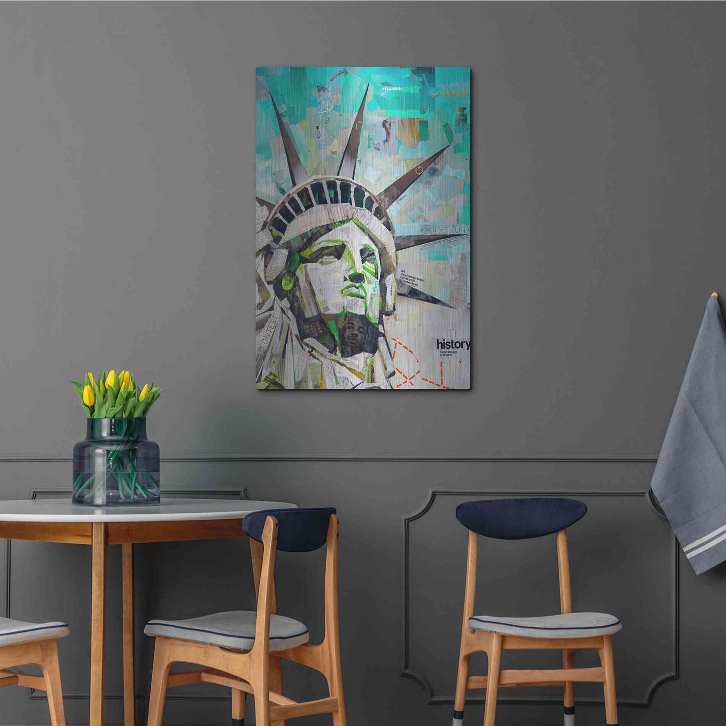 Luxe Metal Art 'Freedom' by Grey, Metal Wall Art,24x36