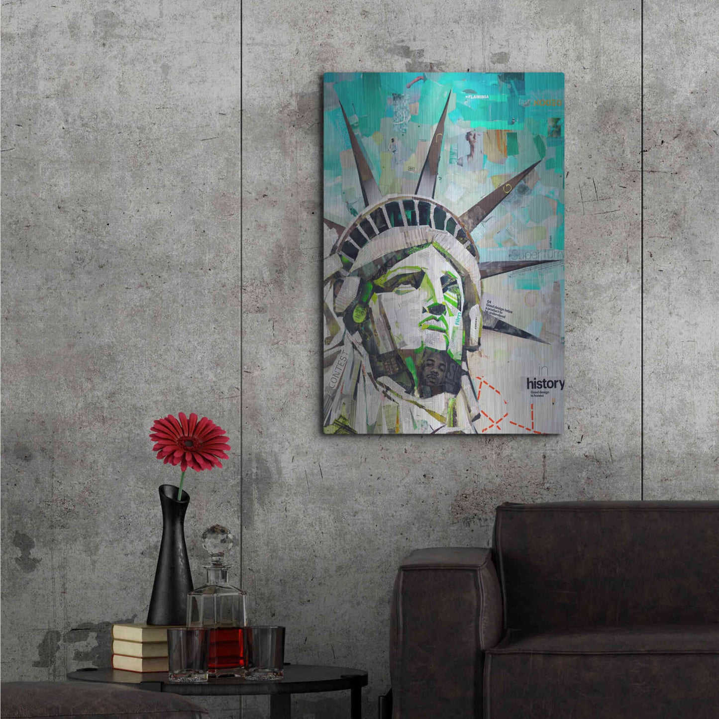 Luxe Metal Art 'Freedom' by Grey, Metal Wall Art,24x36