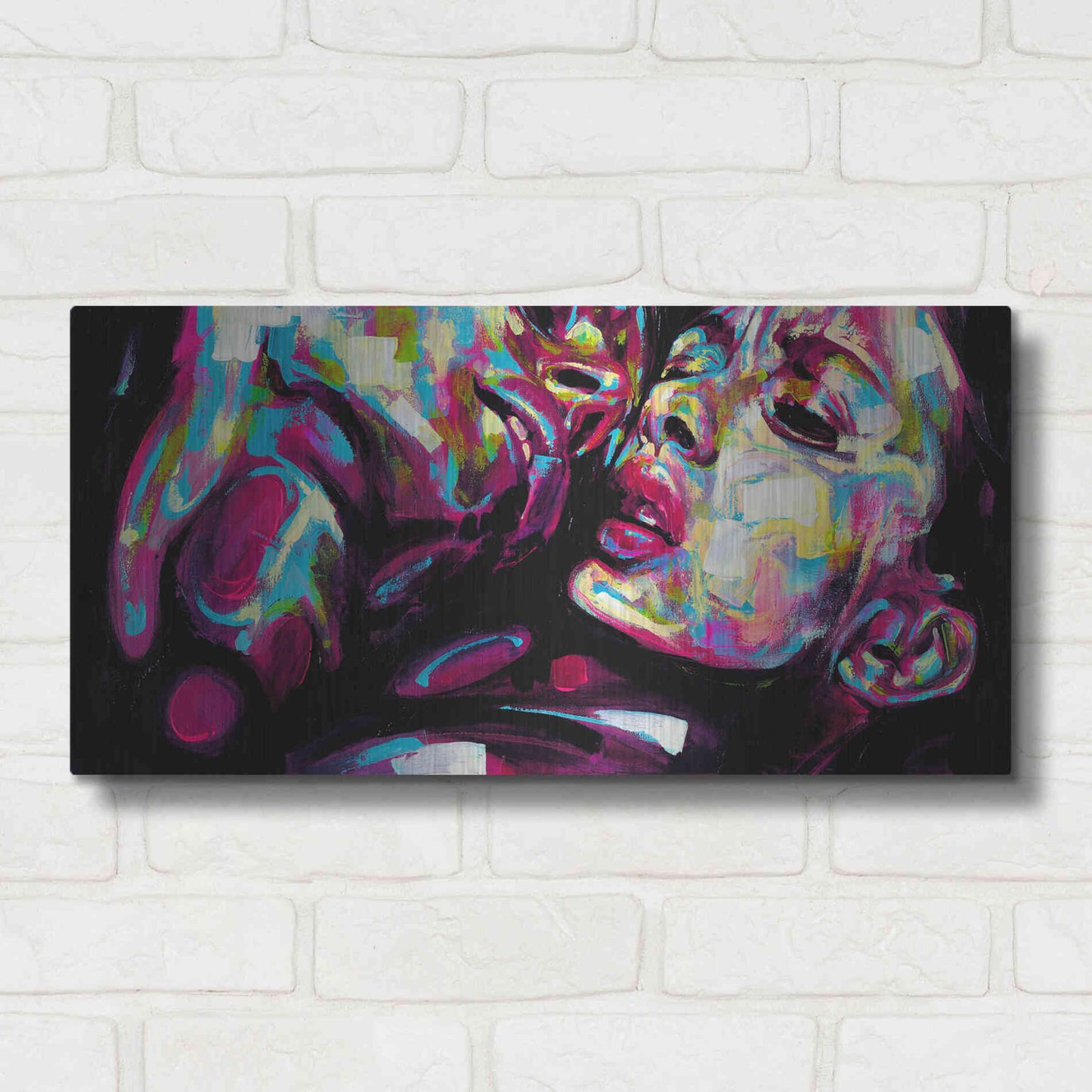 Luxe Metal Art 'Passion' by Grey, Metal Wall Art,24x12