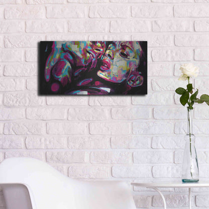 Luxe Metal Art 'Passion' by Grey, Metal Wall Art,24x12