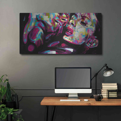 Luxe Metal Art 'Passion' by Grey, Metal Wall Art,48x24