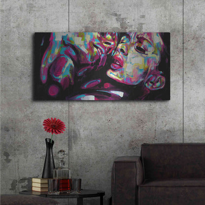 Luxe Metal Art 'Passion' by Grey, Metal Wall Art,48x24